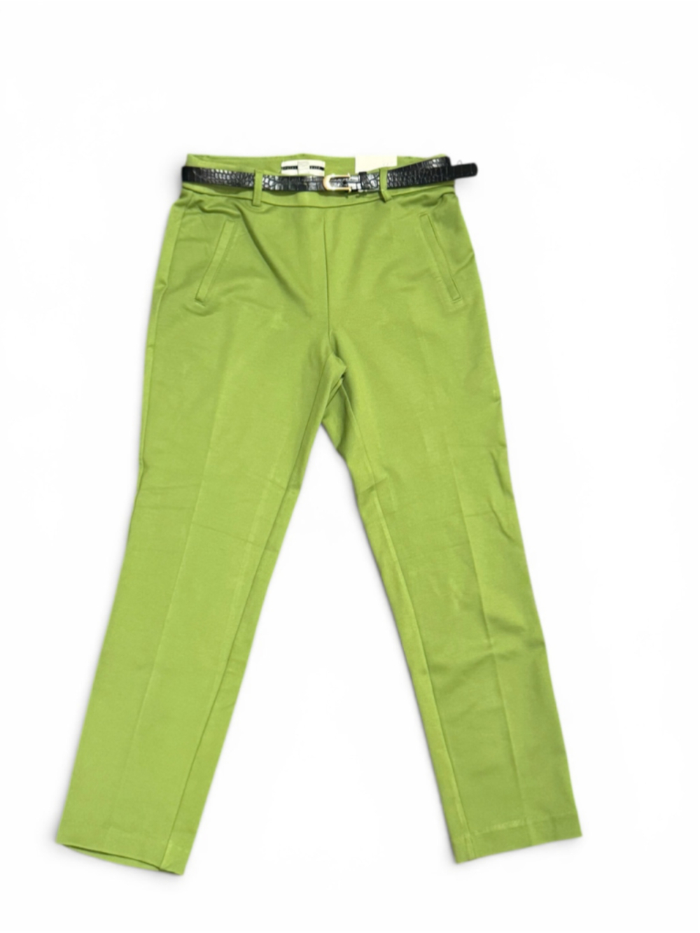 Jules & Leopold Women’s Pull On Slim Leg Ankle Dress Pants Green Stretch Sz S